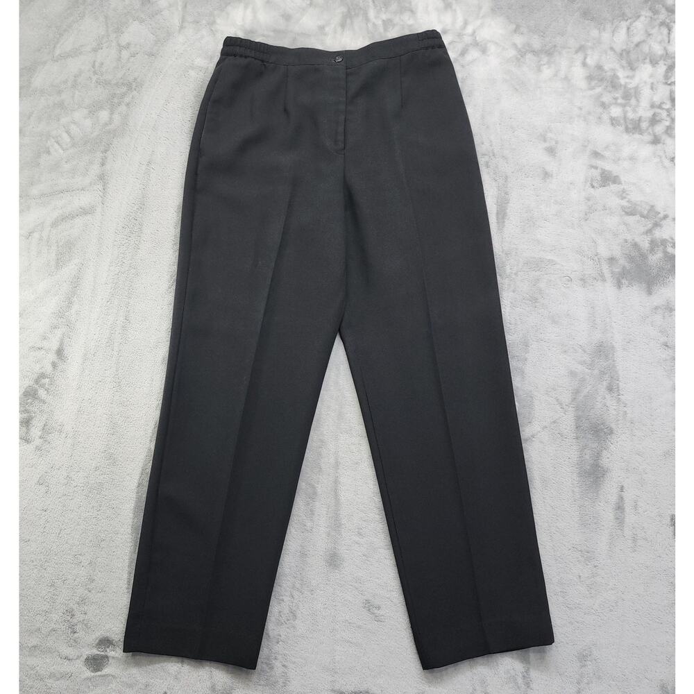 Vintage Orvis Pants Womens Size 12 Black High Rise Tapered Leg Office Preppy